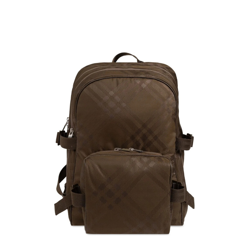 Burberry Checked Jacquard Zipped-Up Backpack 8095880 5045707477095