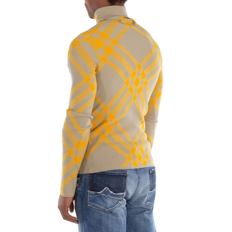 Burberry Checked Wool-Blend Jumper, Size Small 8077465 - Clothing