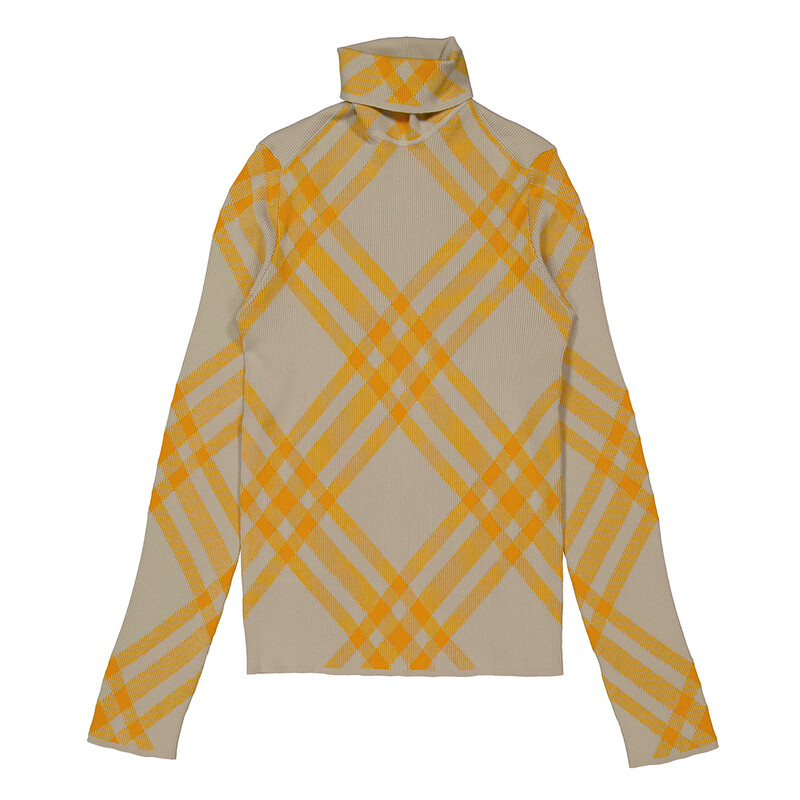 Burberry Checked Wool-Blend Jumper, Size Small 8077465 - Clothing