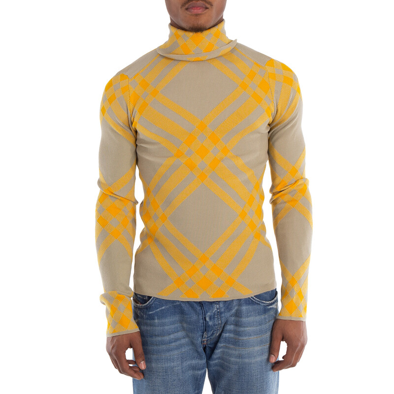 Burberry Checked Wool-Blend Jumper, Size Small 8077465 - Clothing