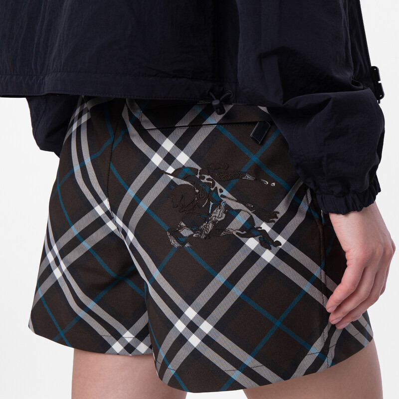 Burberry Checkered Drawcord Shorts, Brand Size 6 ( US Size 4