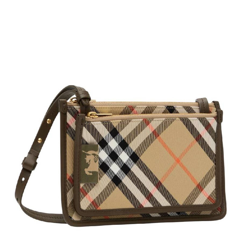 Burberry Check-Pattern Jacquard Crossbody Sling Bag 8098199