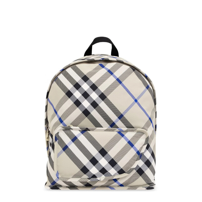 Burberry Check-Printed Zipped Polyamide Backpack 8085322  display picture 1
