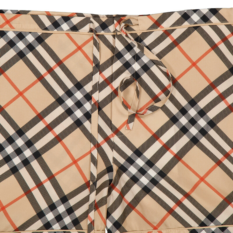 Burberry Classic Check Silk Shorts, Brand Size 6 ( US Size 4