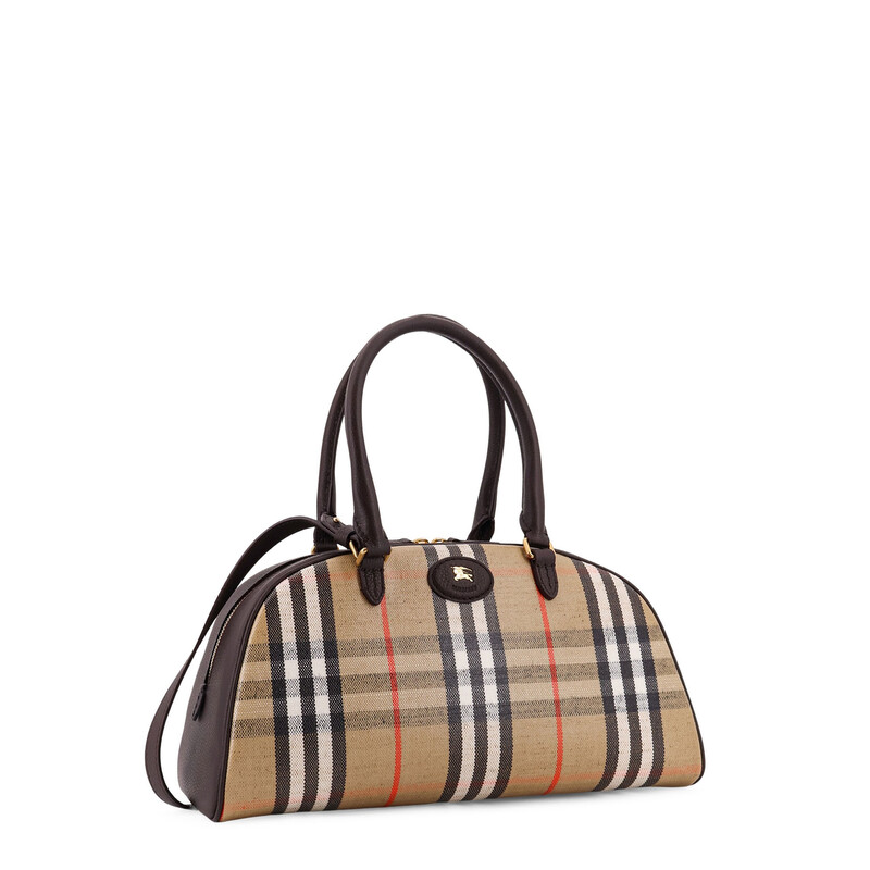 Burberry Coated Canvas Crossbody Bag With Check Pattern 8117522