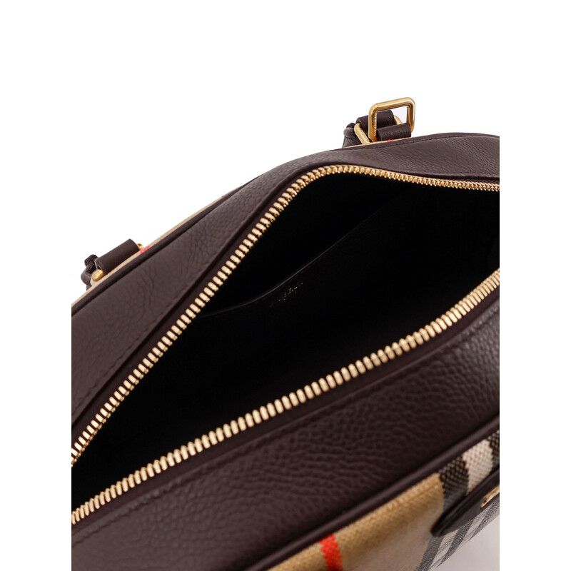 Burberry Coated Canvas Crossbody Bag With Check Pattern 8117522