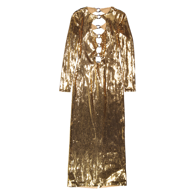 slim fit dress slacks Layla Gold Sequin Corset Dress (Archive Sale)