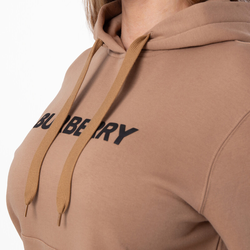 Burberry Cotton Logo Relaxed-Fit Hoodie, Size Small 8060702