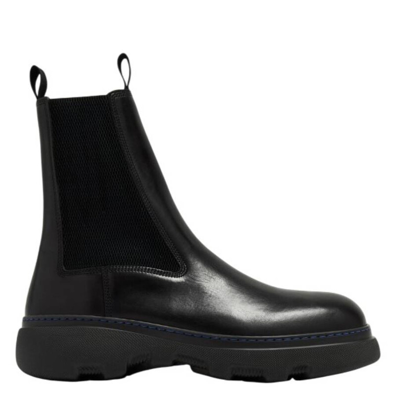 Burberry Creeper Leather Chelsea Boots, Brand Size 45 (US Size 12