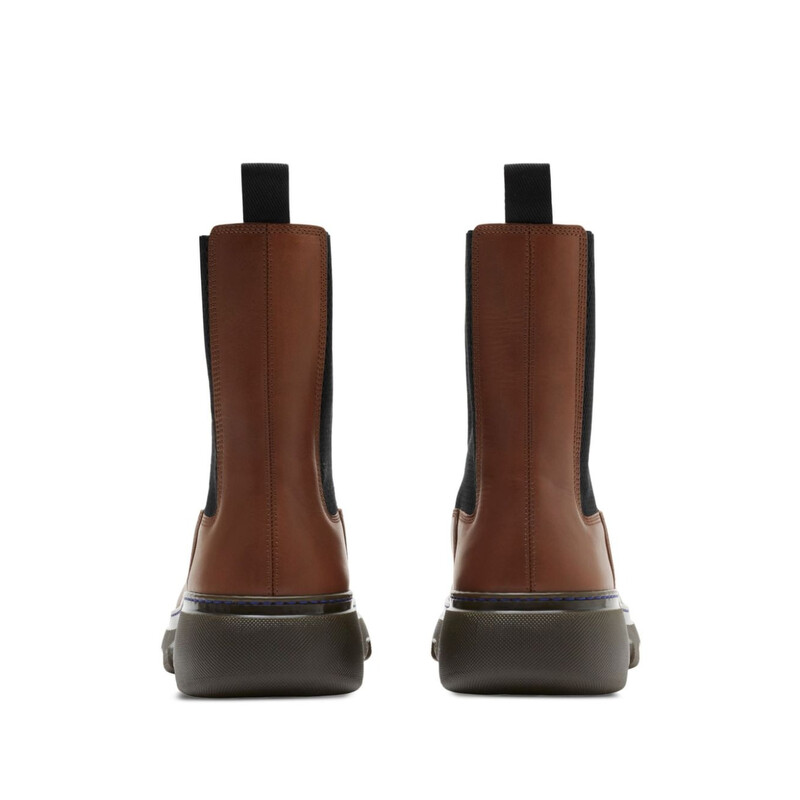 Burberry Creeper Leather Chelsea Boots, Brand Size 40 (US Size 7