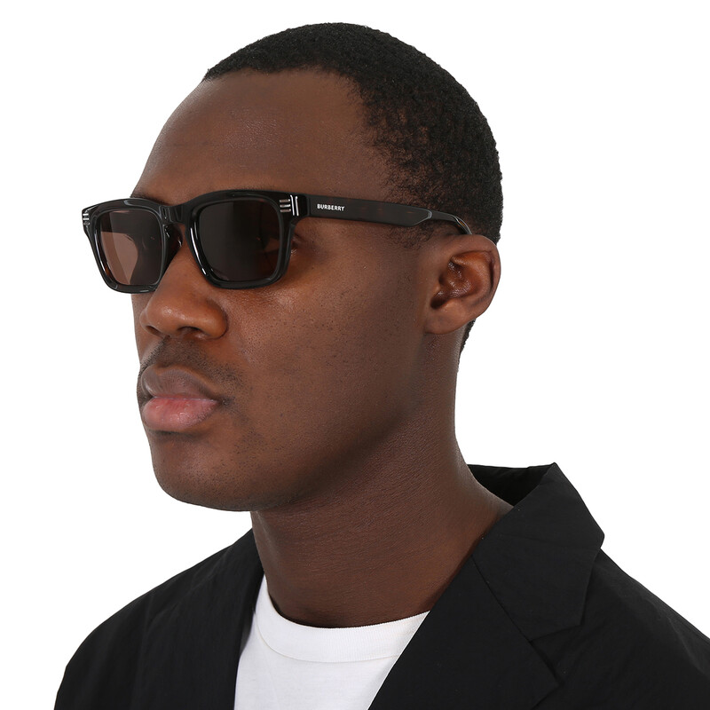 Burberry Dark Brown Rectangular Men's Sunglasses BE4403F 300273 51