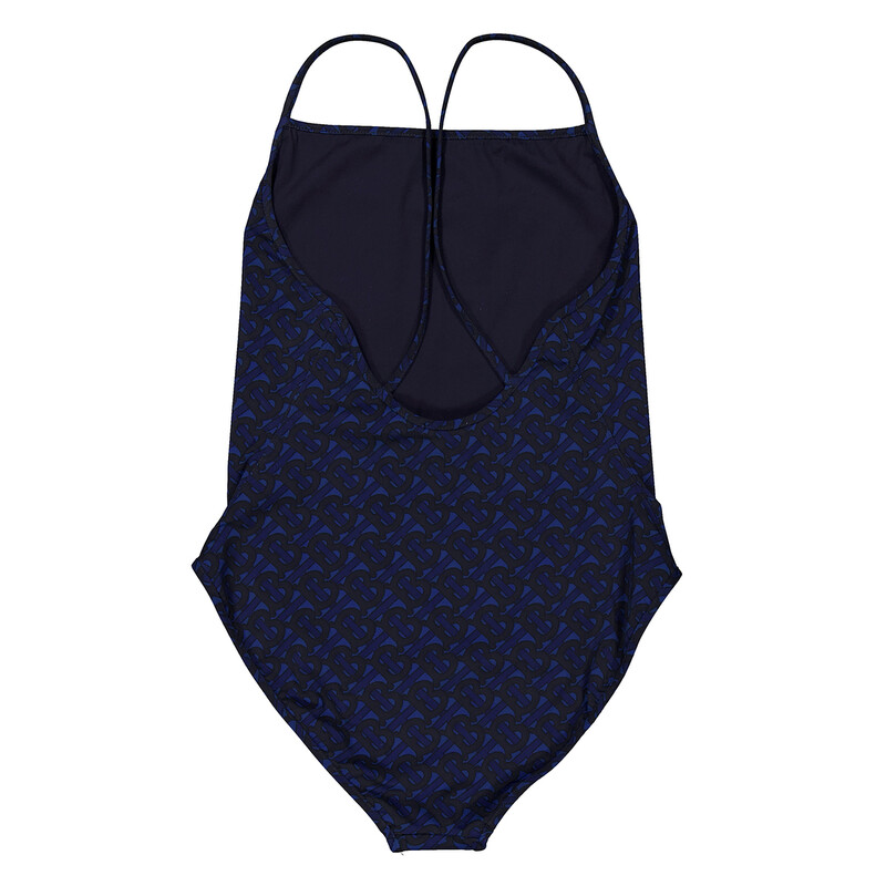 水着・ラッシュガード Burberry swimpants size xs Burberry Deep Royal Blue TB Monogram Print One-Piece Swimsuit