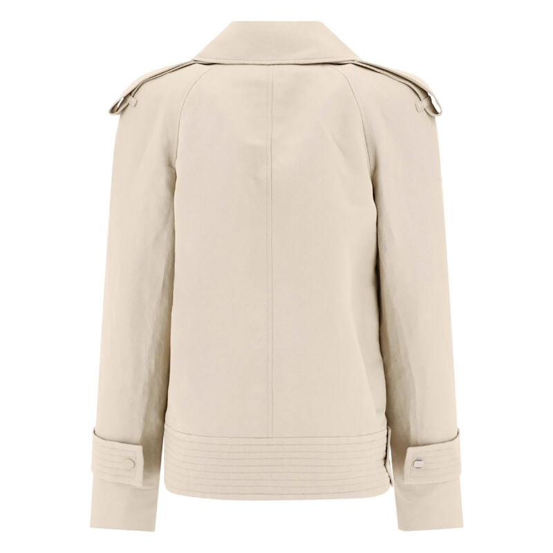 Burberry Double-Breasted Canvas Trench Jacket, Brand Size 4 ( US