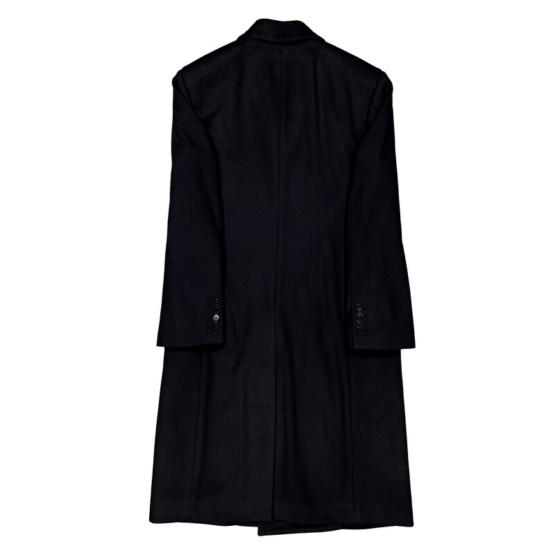 Burberry Double-Breasted Cashmere Tailored Coat, Brand Size 50