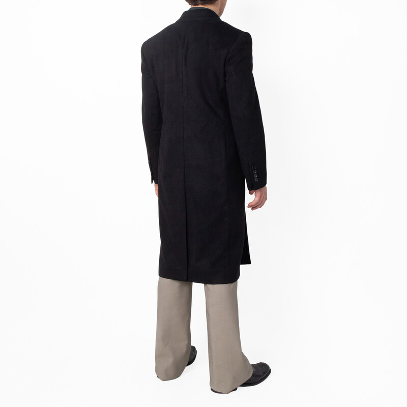 Burberry Double-Breasted Cashmere Tailored Coat, Brand Size 50
