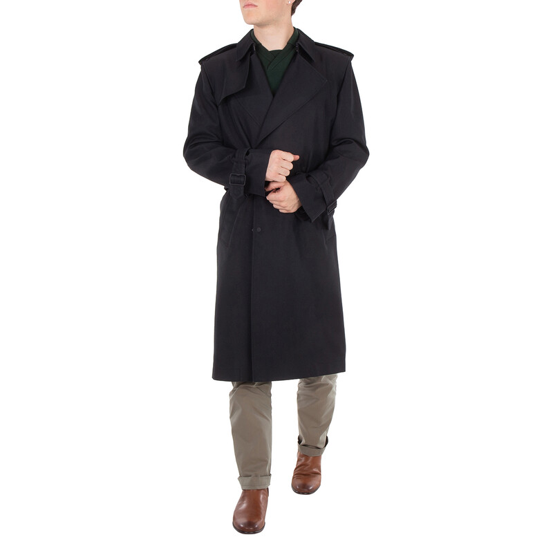Burberry Double-Breasted Silk-Blend Trench Coat, Brand Size 50 (US