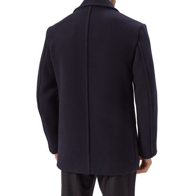 Burberry Double-Breasted Wool Peacoat, Brand Size 50 ( US Size 40