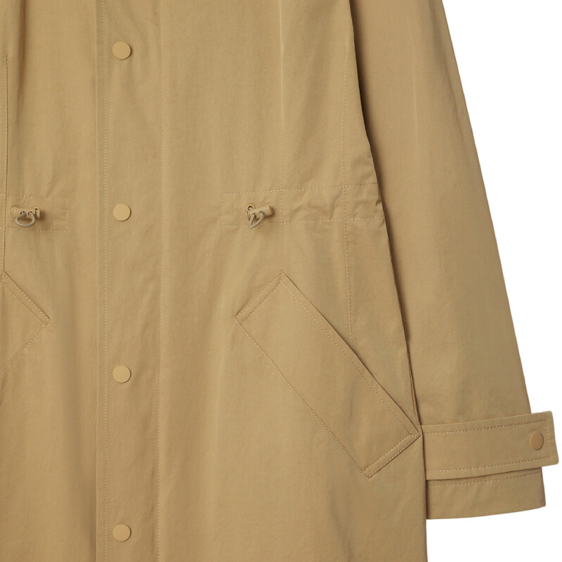 Burberry Drawcord Hood Nylon-Cotton Parka, Size X-Small 8095445
