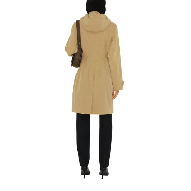 Burberry Drawcord Hood Nylon-Cotton Parka, Size X-Small 8095445