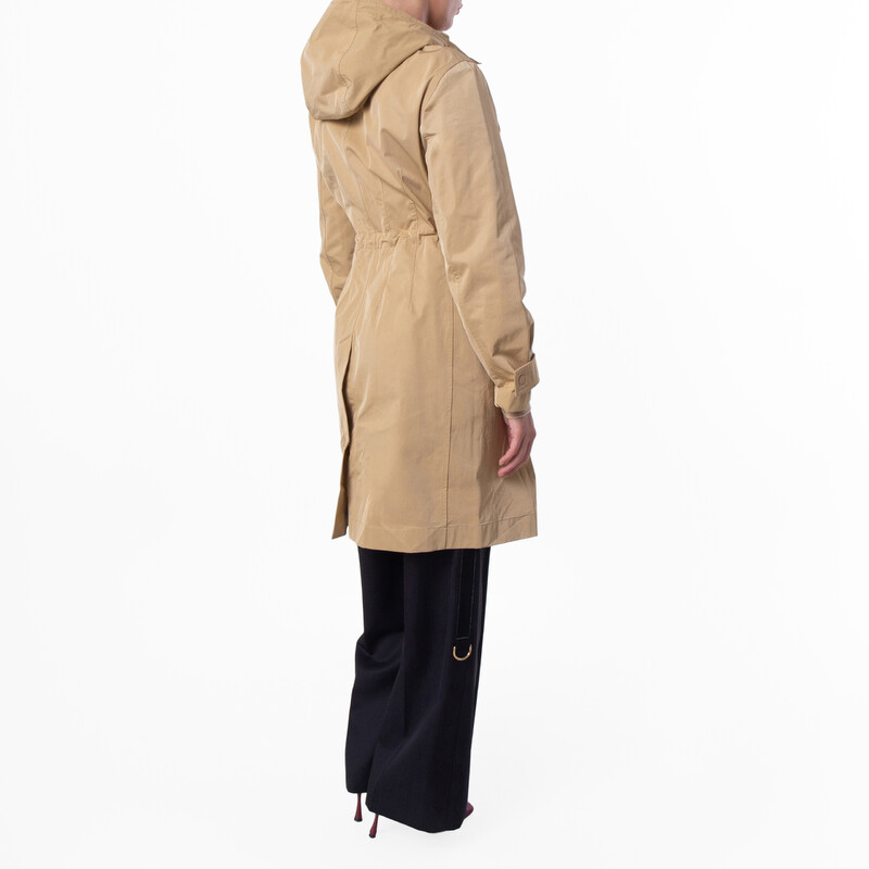 Burberry Drawcord Hood Nylon-Cotton Parka, Size X-Small 8095445