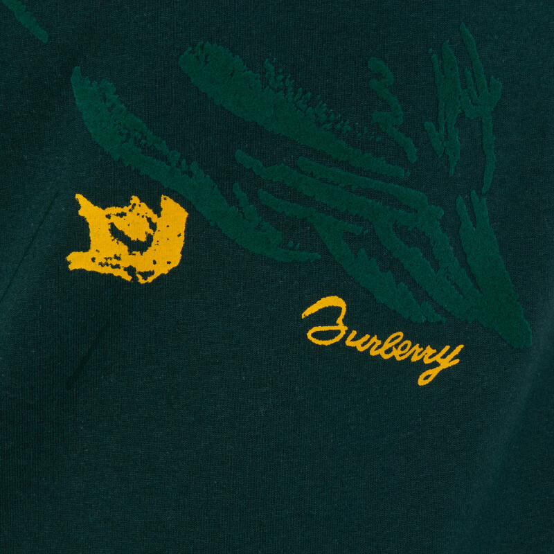 Burberry Duck Print Cotton Jersey T-Shirt, Size X-Small 8091874