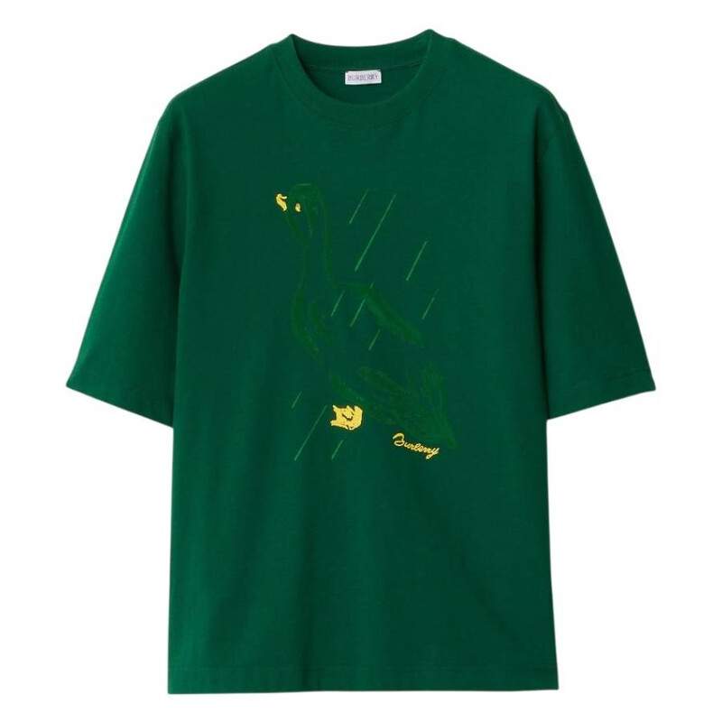 Burberry Duck Print Cotton Jersey T-Shirt, Size X-Small 8091874