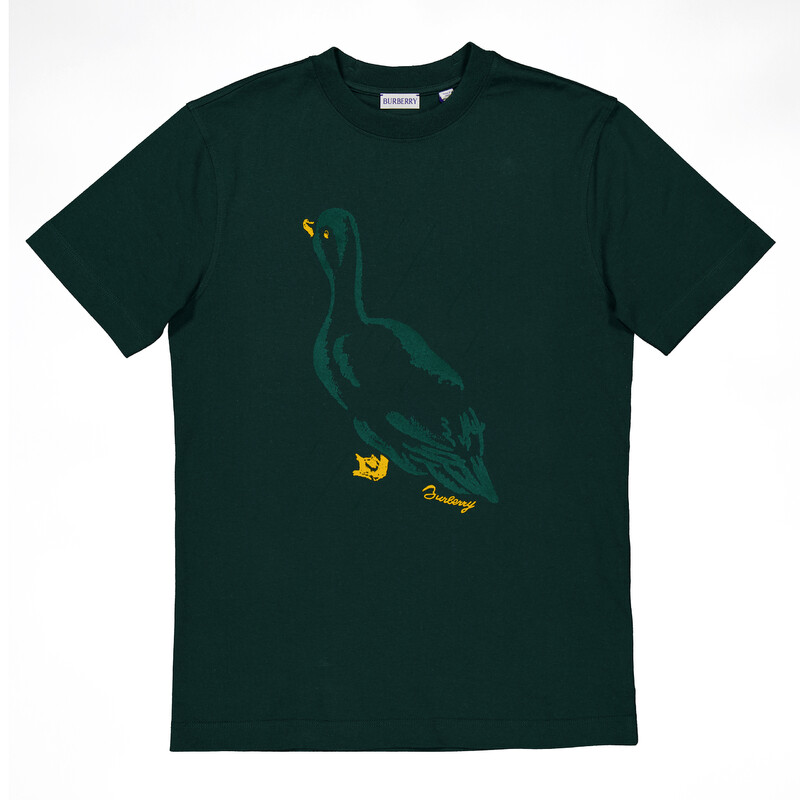 Burberry Duck Print Cotton Jersey T-Shirt, Size X-Small 8091874