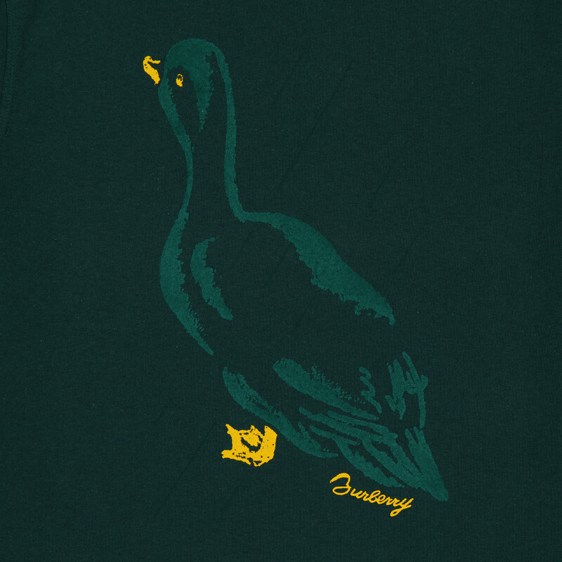 Burberry Duck Print Cotton Jersey T-Shirt, Size X-Small 8091874