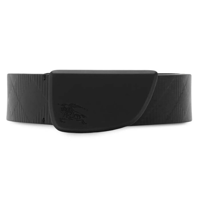 Burberry EKD Debossed Leather Shield Belt, Size 100 8081099 - Jomashop