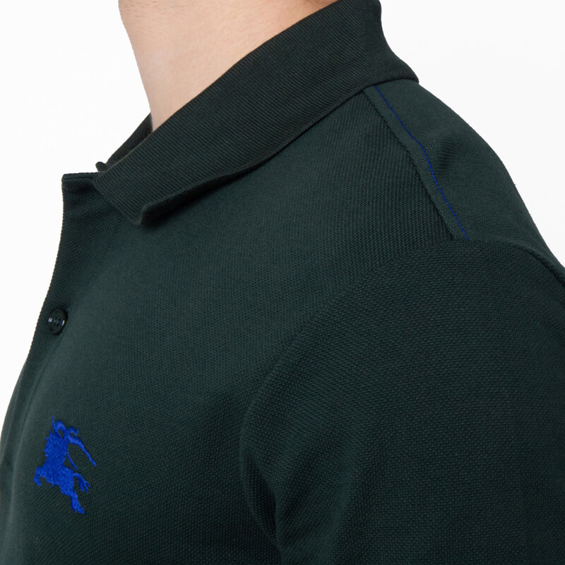 Burberry EKD Embroidered Cotton Polo Shirt, Size Large 8084935
