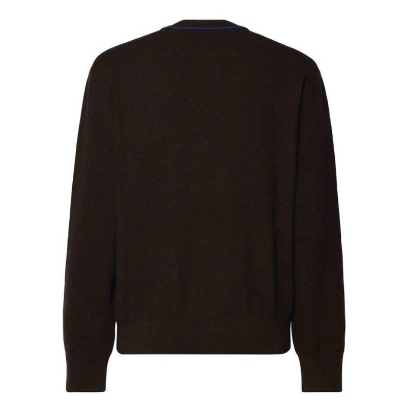 Burberry EKD Embroidered Wool-Blend Sweater, Size Large 8093611