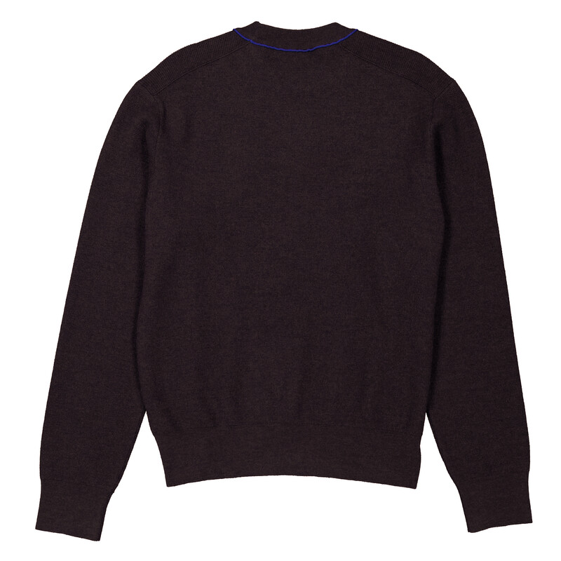 Burberry EKD Embroidered Wool-Blend Sweater, Size Small 8093611