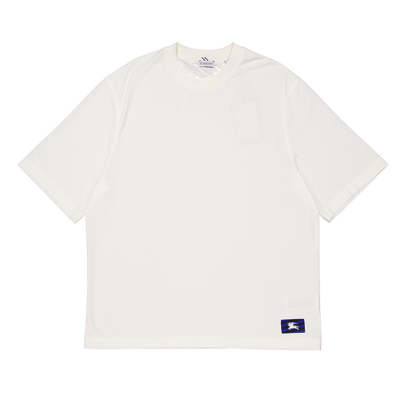Burberry Ekd Logo-Patch Cotton T-Shirt, Size XX-Small 8083593