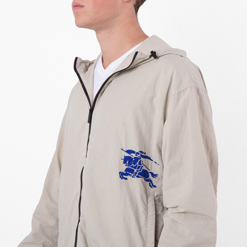 Burberry EKD Printed Hooded Jacket, Size Large 8092667 - Clothing