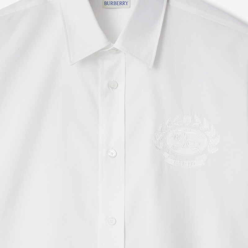 Burberry EKD Short-Sleeved Cotton Shirt, Size Medium 8095319