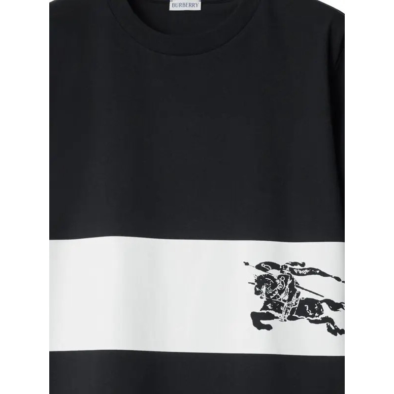 Burberry EKD Stripe Short Sleeve Cotton T-Shirt, Size Small