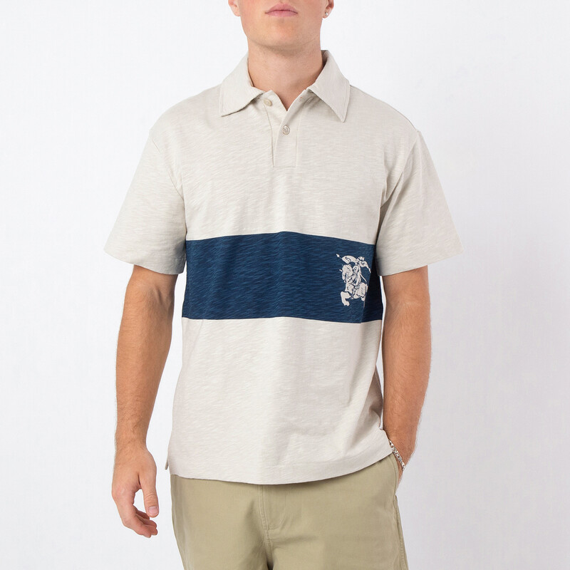 Burberry EKD Striped Cotton Polo Shirt, Size X-Small 8091883