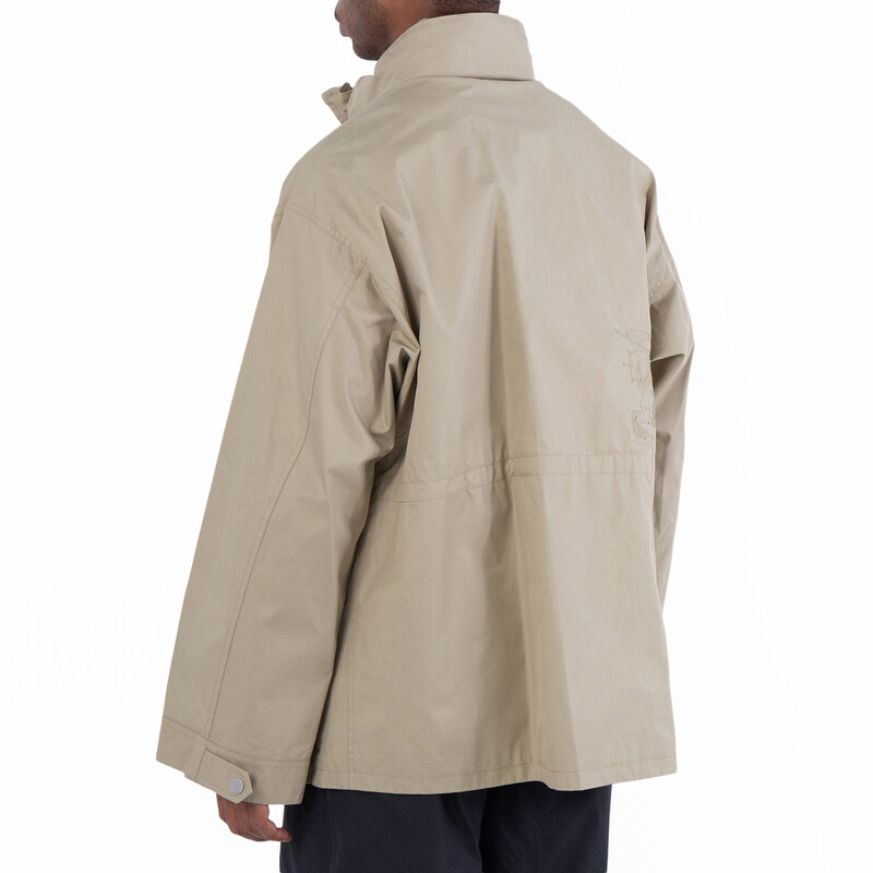 Burberry Ekd-Embroidered Cotton Parka, Size Medium 8083672