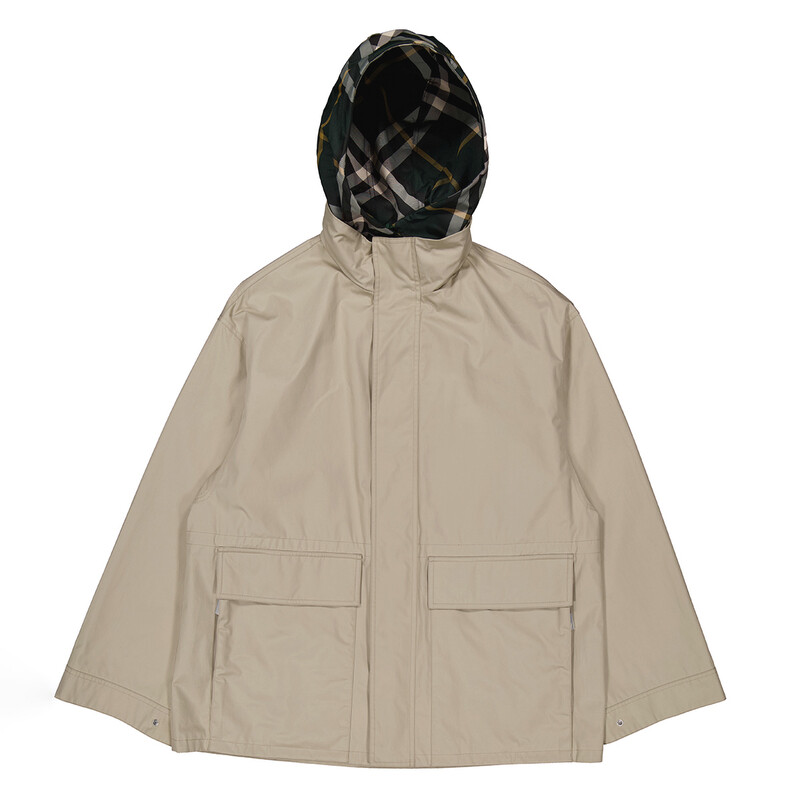 Burberry Ekd-Embroidered Cotton Parka, Size Medium 8083672