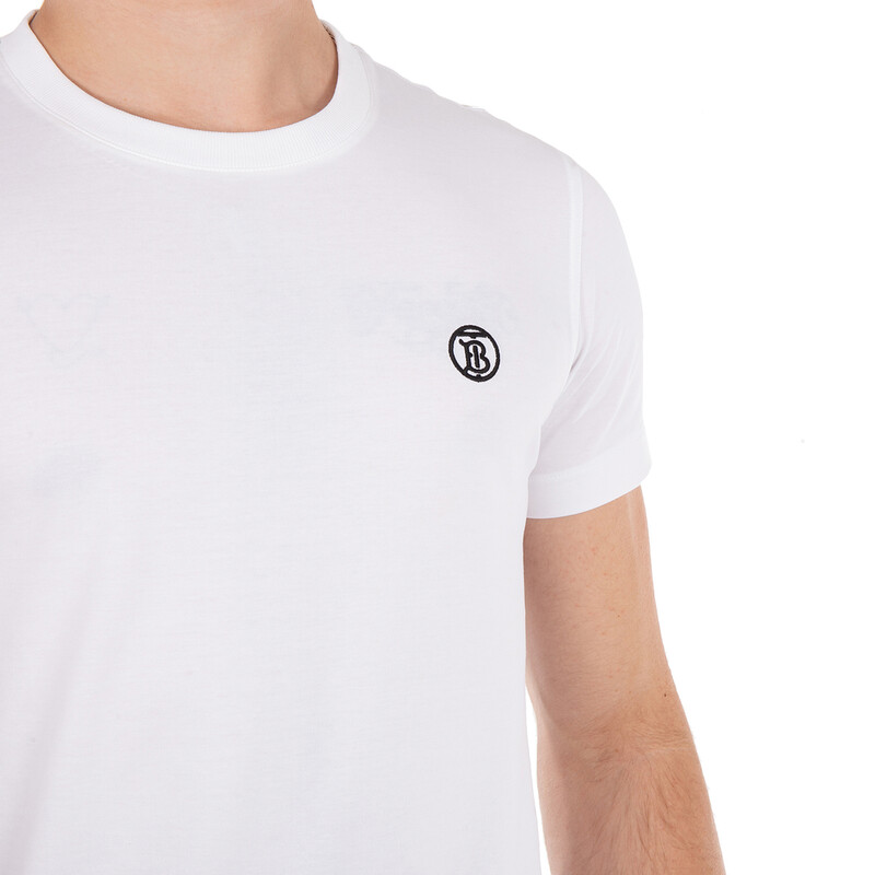 Burberry Embroidered Logo Crewneck T-Shirt, Size XX-Small 8053422