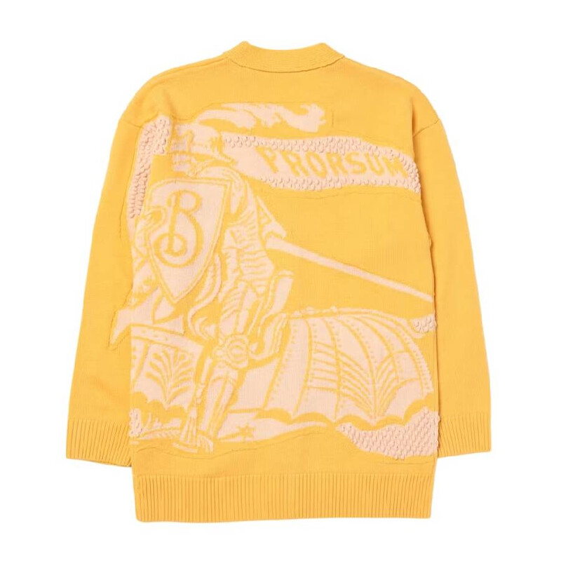 Burberry Equestrian Knight Cashmere Sweater, Size 14Y 8093115