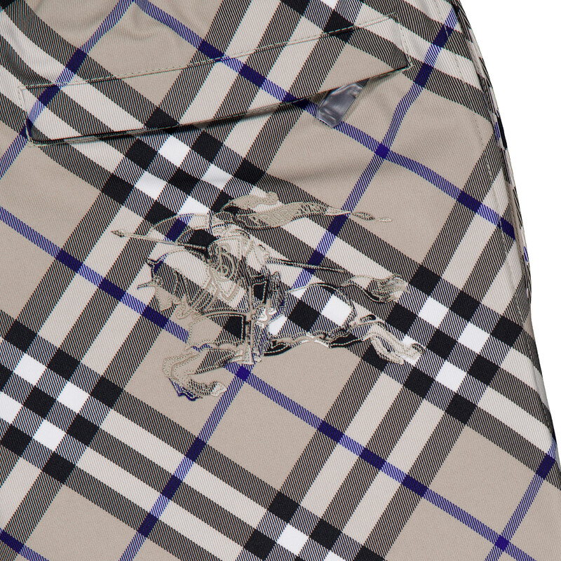 【美品】BURBERRY サスペンダー ドット ナイトホース w3 Burberry Equestrian Knight Check Cotton Shorts, Brand Size 8 ( US
