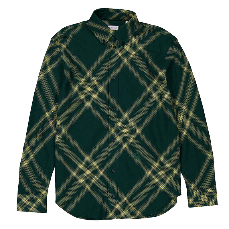Burberry Equestrian Knight Check Pattern Shirt, Brand Size 10 ( US