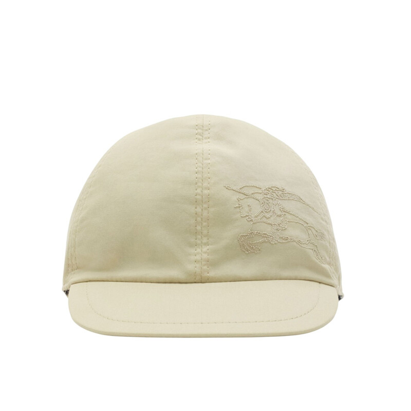 Burberry Equestrian Knight Emblem Reversible Cotton Cap, Size 12M