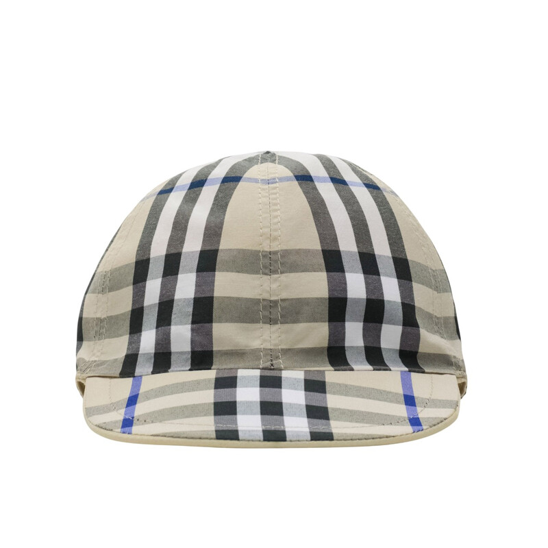 Burberry Equestrian Knight Emblem Reversible Cotton Cap, Size 12M