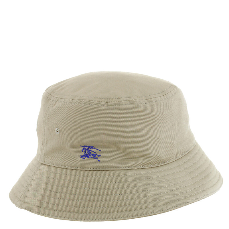 Burberry Equestrian Knight Embroidered Cotton Bucket Hat, Size