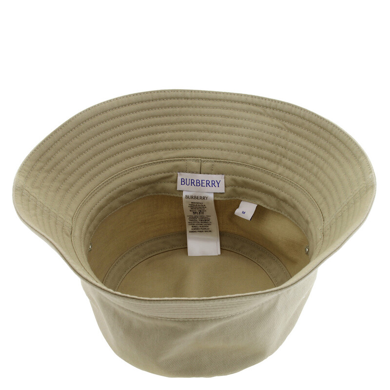 Burberry Equestrian Knight Embroidered Cotton Bucket Hat, Size