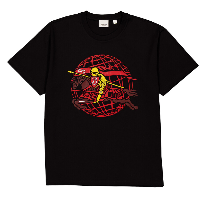Burberry Equestrian Knight Graphic T-Shirt, Size XX-Small 8065144