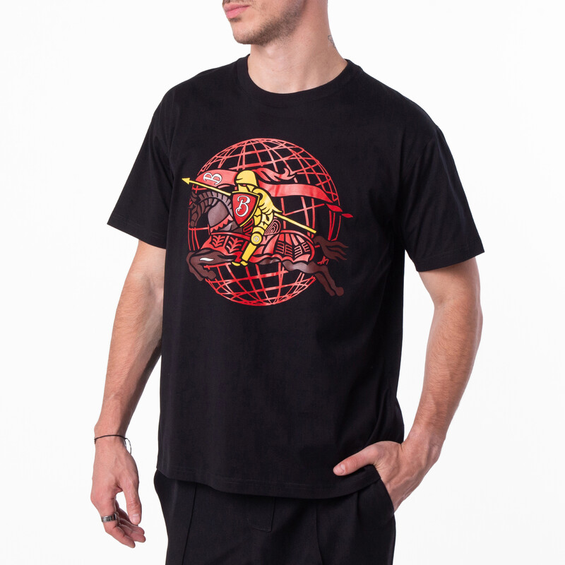 Burberry Equestrian Knight Graphic T-Shirt, Size XX-Small 8065144