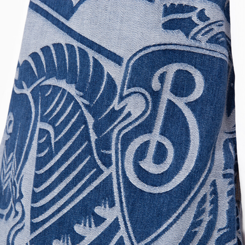 Burberry Equestrian Knight Motif Sleeveless Denim Dress, Brand
